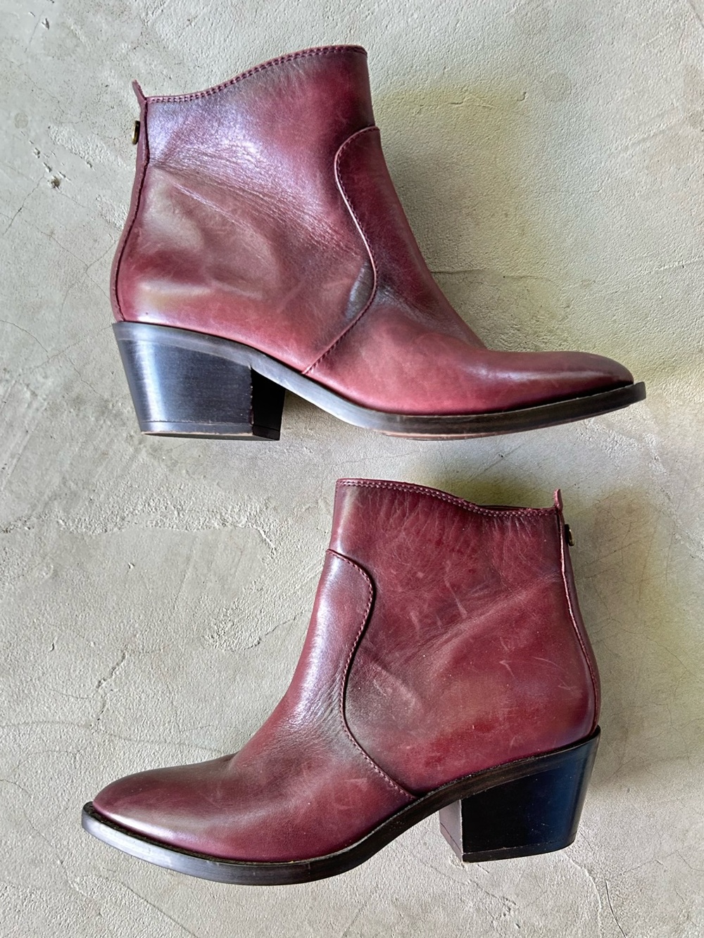 🆕 Listing!  Patricia Nash | 'Suzanna' Leather Ankle Booties in Merlot
